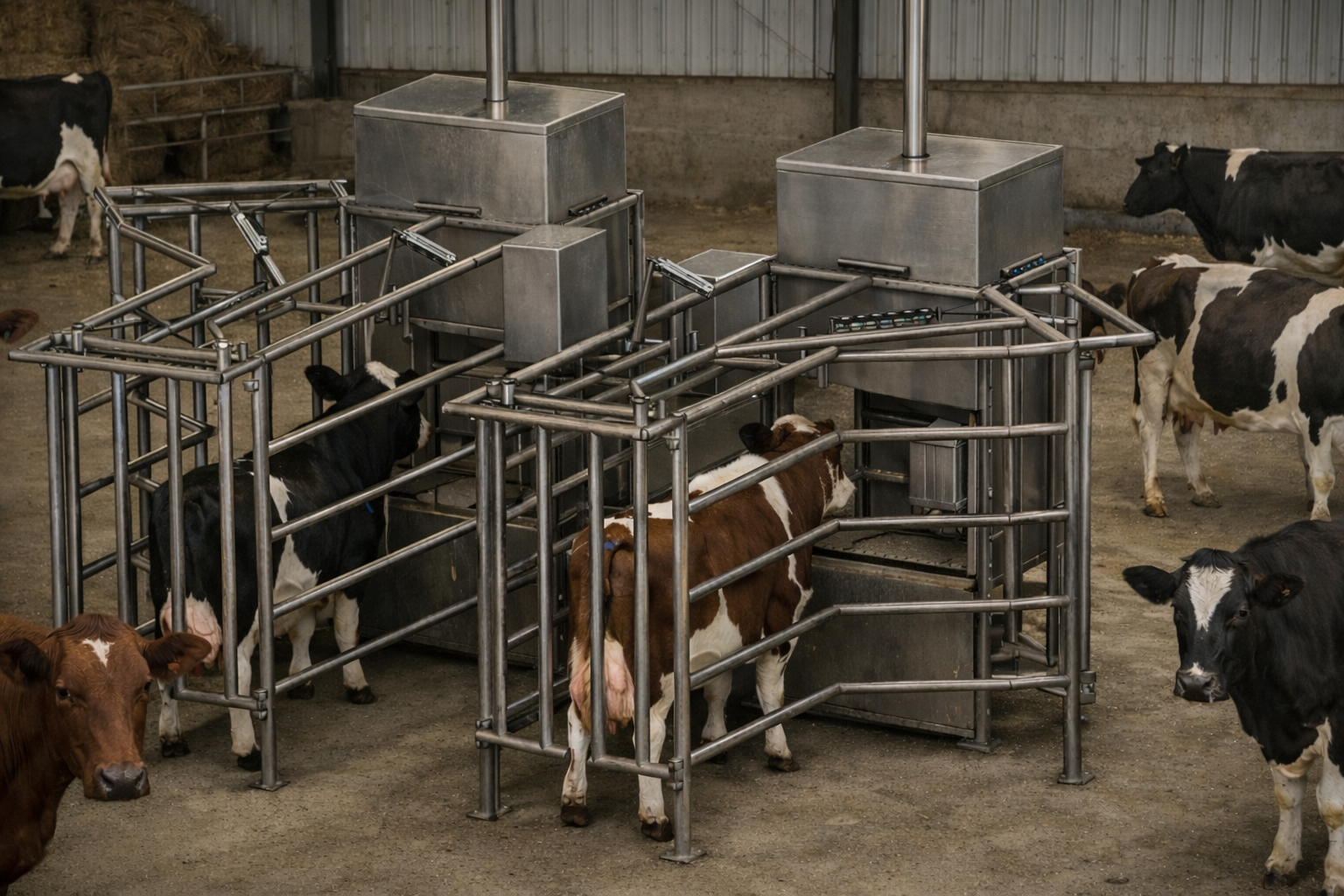 Estaciones de alimentación individual para vacuno